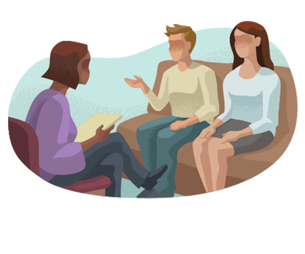 Mentor and youth illustration